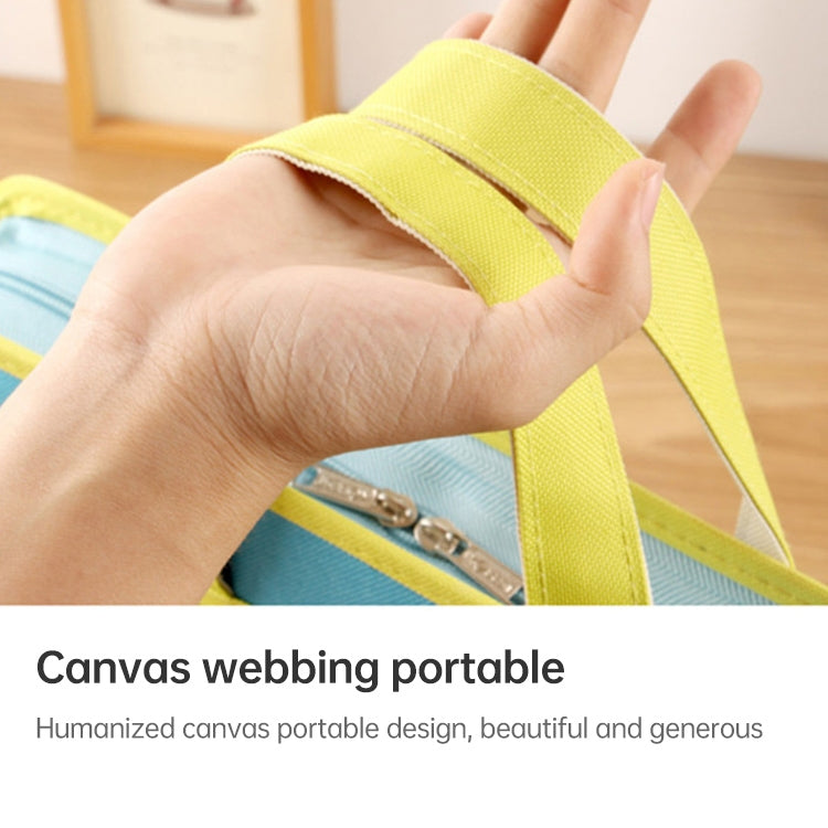 Creative Organ Multi-layer Clip Oxford Cloth A4 Portable Zipper Briefcase