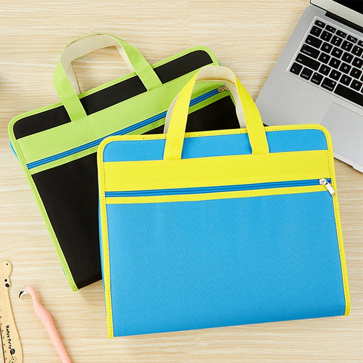 Creative Organ Multi-layer Clip Oxford Cloth A4 Portable Zipper Briefcase