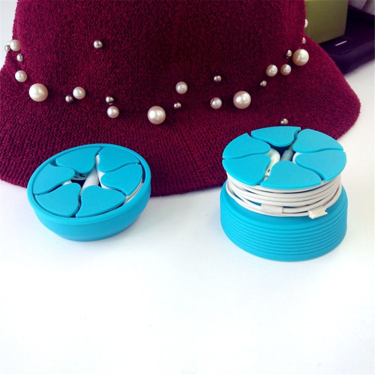 Silicone Mini Round Earphone Wire Winder Data Cable Storage Box