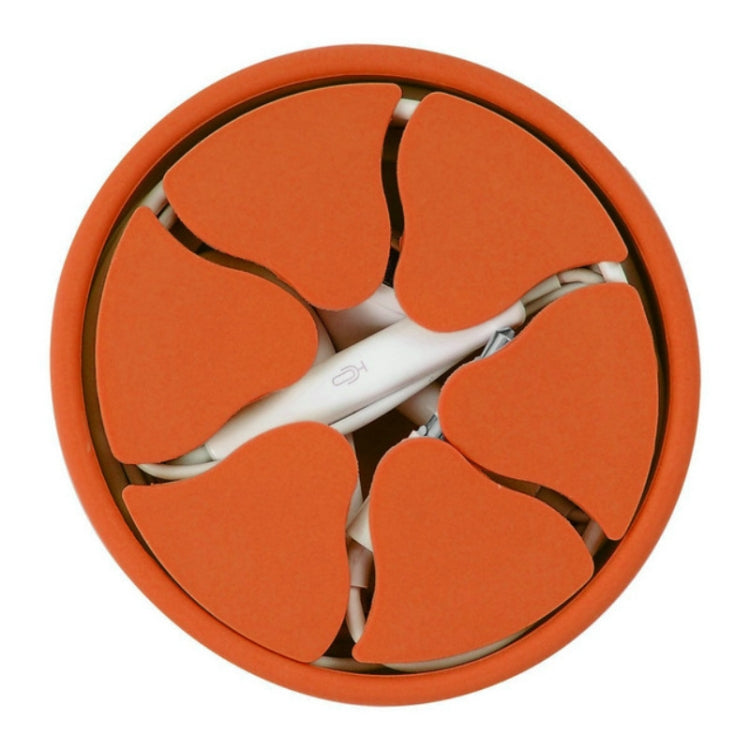 Silicone Mini Round Earphone Wire Winder Data Cable Storage Box
