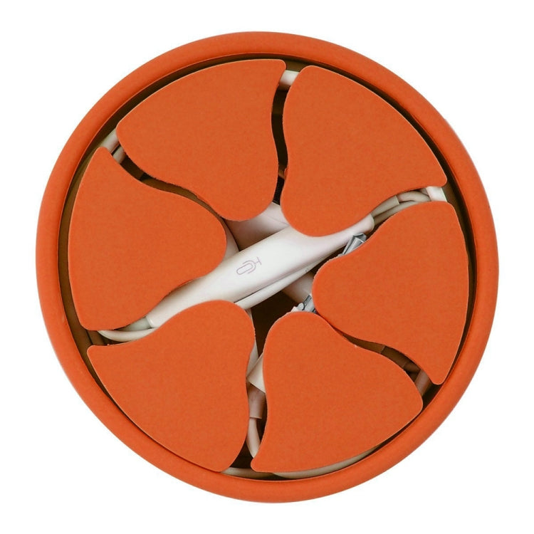 Silicone Mini Round Earphone Wire Winder Data Cable Storage Box