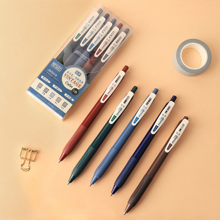 Press The Retro Gel Pen Student Hand Account Multicolor Painting Morandi Color Marker Pen