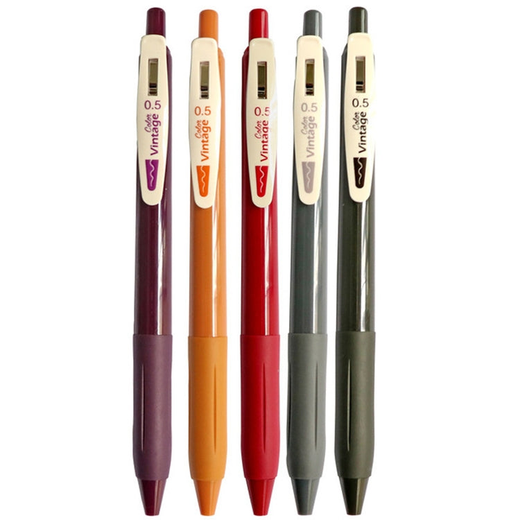 Press The Retro Gel Pen Student Hand Account Multicolor Painting Morandi Color Marker Pen