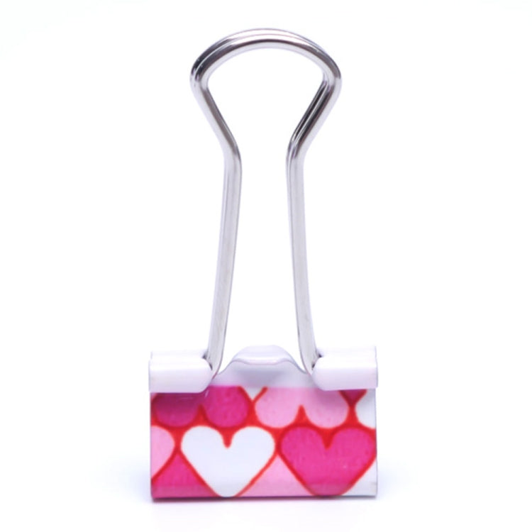 24 PCS 38mm Printed Metal Paper Clip Office School Binding Supplies