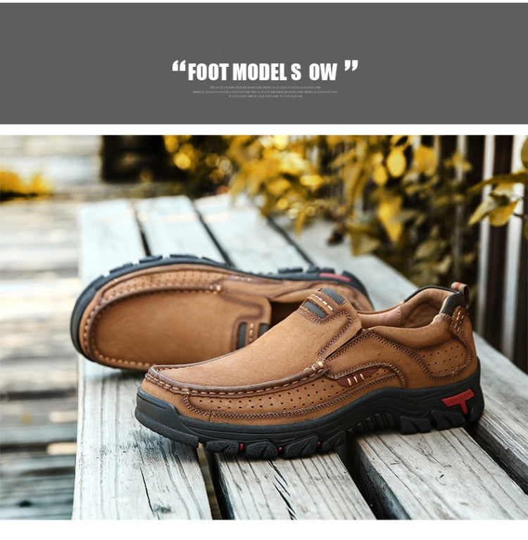 Comfortable and Breathable Non-Slip Set Feet Outdoor Hiking Sneakers Formal Shoes for Men, Shoe Size:40
