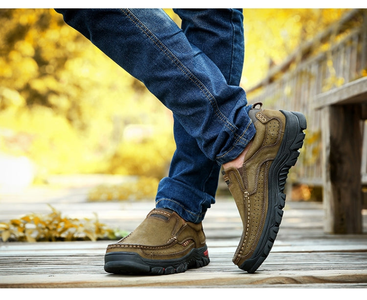 Comfortable and Breathable Non-Slip Set Feet Outdoor Hiking Sneakers Formal Shoes for Men, Shoe Size:46