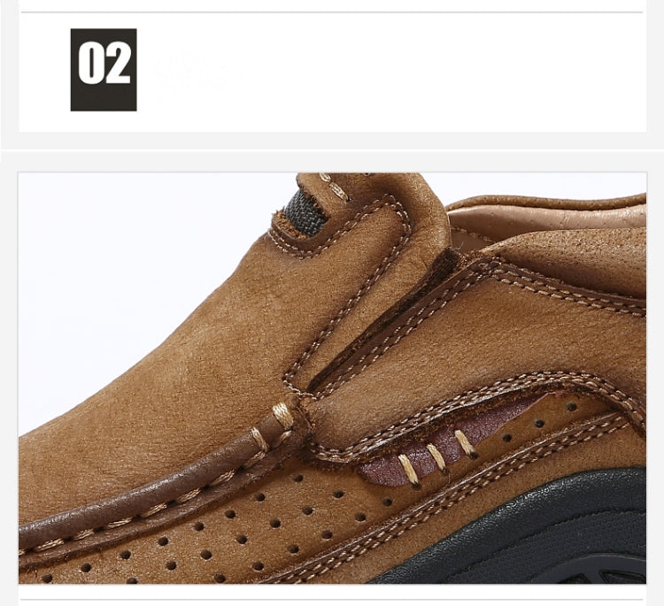 Comfortable and Breathable Non-Slip Set Feet Outdoor Hiking Sneakers Formal Shoes for Men, Shoe Size:46