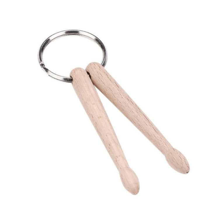 3 PCS Mini Drumsticks Keychain Beech Drum Sticks Percussion Music Gift