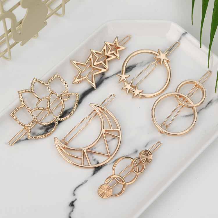 2 PCS Fashion Woman Hair Accessories Triangle Hair Clip Pin Metal Geometric Alloy Hairband