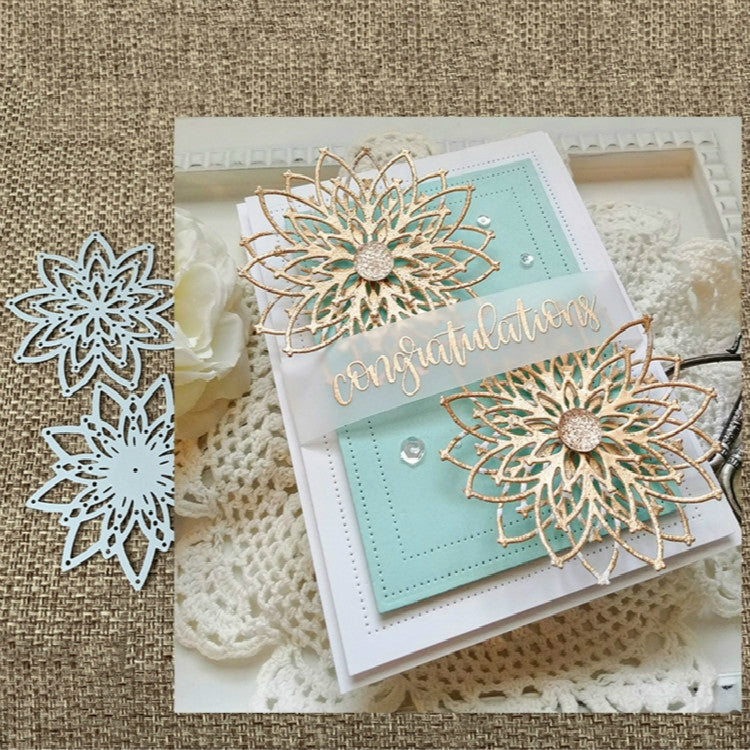 2 PCS/Set DIY Flower Greeting Card Knife Mold Children Paper Art Agency Embossing Etching Cutting Knife Mold