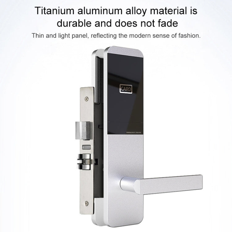 Standard Edition Titanium Empty Aluminum Hotel Guesthouse Apartment Magnetic Card Swipe Induction Smart Electronic Door Lock