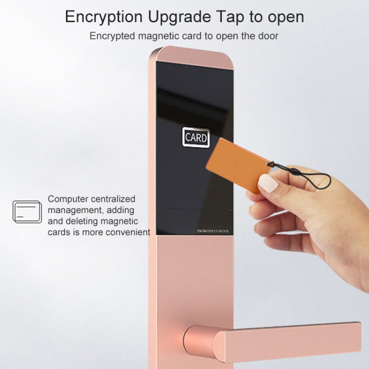 Standard Edition Titanium Empty Aluminum Hotel Guesthouse Apartment Magnetic Card Swipe Induction Smart Electronic Door Lock