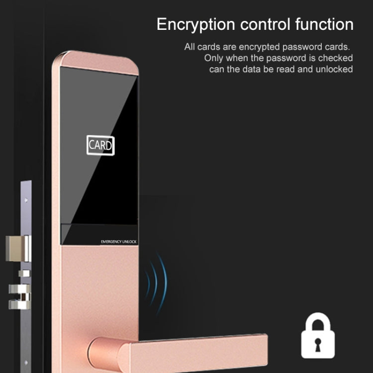 Standard Edition Titanium Empty Aluminum Hotel Guesthouse Apartment Magnetic Card Swipe Induction Smart Electronic Door Lock