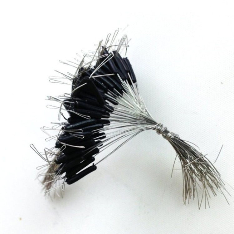 50 PCS/Set Double Hooks Contactor Device Fishing Line Space Bifurcation Eight Type Space Bean Line Swivel Tying Tool