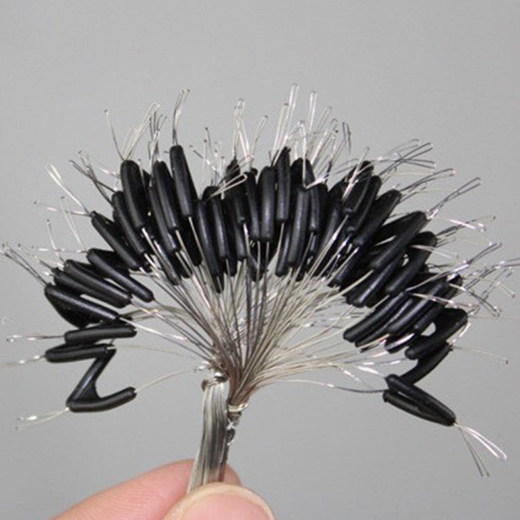50 PCS/Set Double Hooks Contactor Device Fishing Line Space Bifurcation Eight Type Space Bean Line Swivel Tying Tool