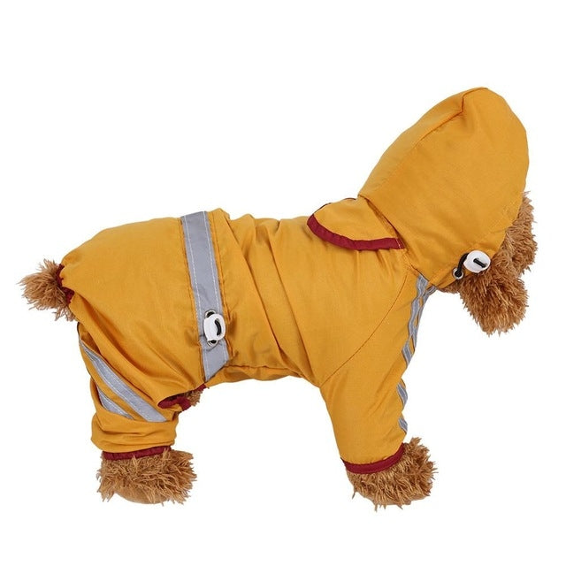 Waterproof Jacket Clothes Fashion Pet Raincoat Puppy Dog Cat Hoodie Raincoat, Size:M