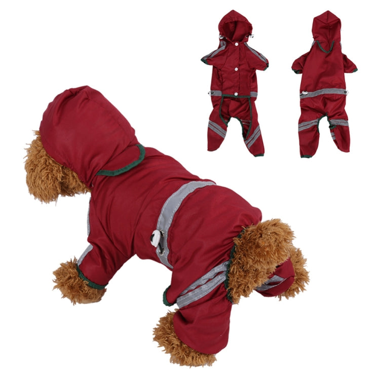 Waterproof Jacket Clothes Fashion Pet Raincoat Puppy Dog Cat Hoodie Raincoat, Size:L