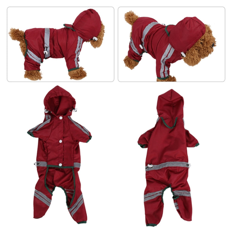 Waterproof Jacket Clothes Fashion Pet Raincoat Puppy Dog Cat Hoodie Raincoat, Size:XXL