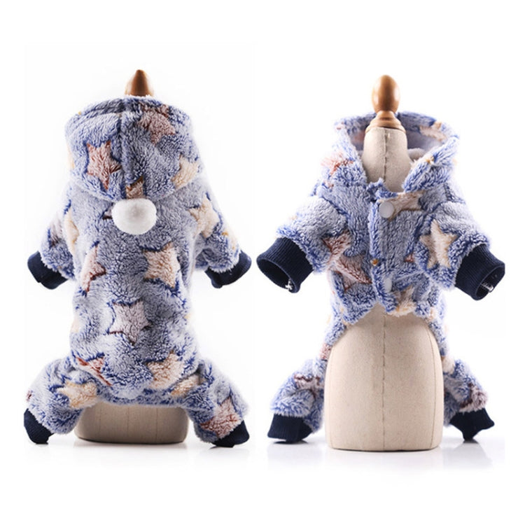 Dog Pajamas Fleece Jumpsuit Autumn Winter Dog Clothes Four legs Warm Pet Clothes, Size:XS