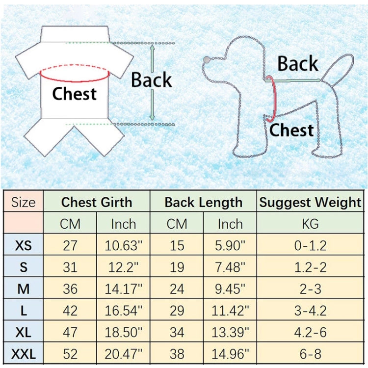 Dog Pajamas Fleece Jumpsuit Autumn Winter Dog Clothes Four legs Warm Pet Clothes, Size:M