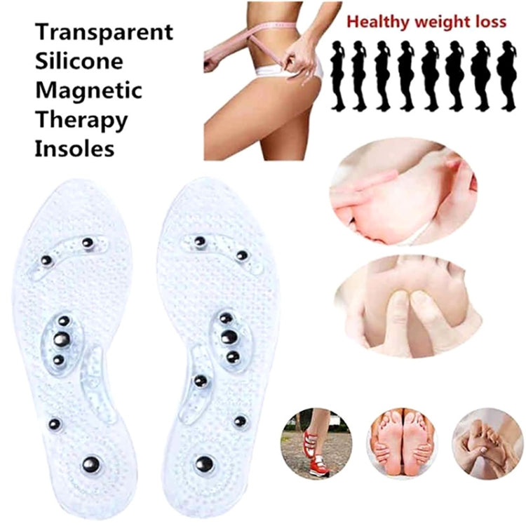 One Pair Breathable Running Shock Absorption Massage Insole, Size:S About 27cm