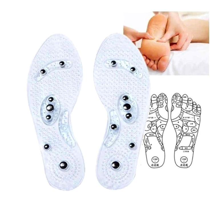 One Pair Breathable Running Shock Absorption Massage Insole, Size:S About 27cm