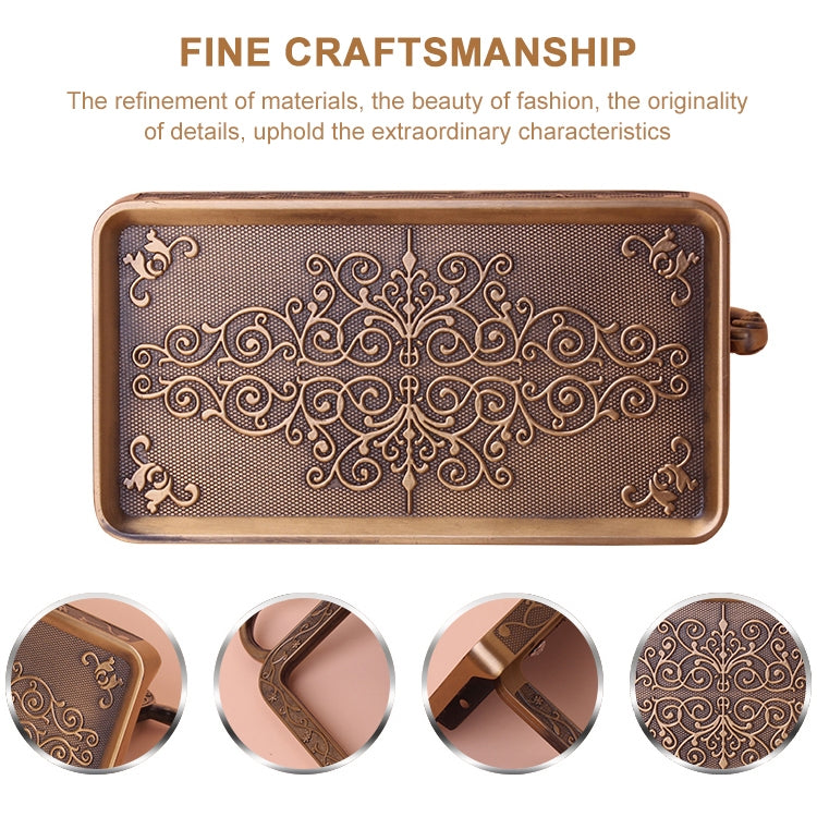 Antique Carved Zinc Alloy Bathroom Paper Mobile Phone Holder With Hook, Color:Gold