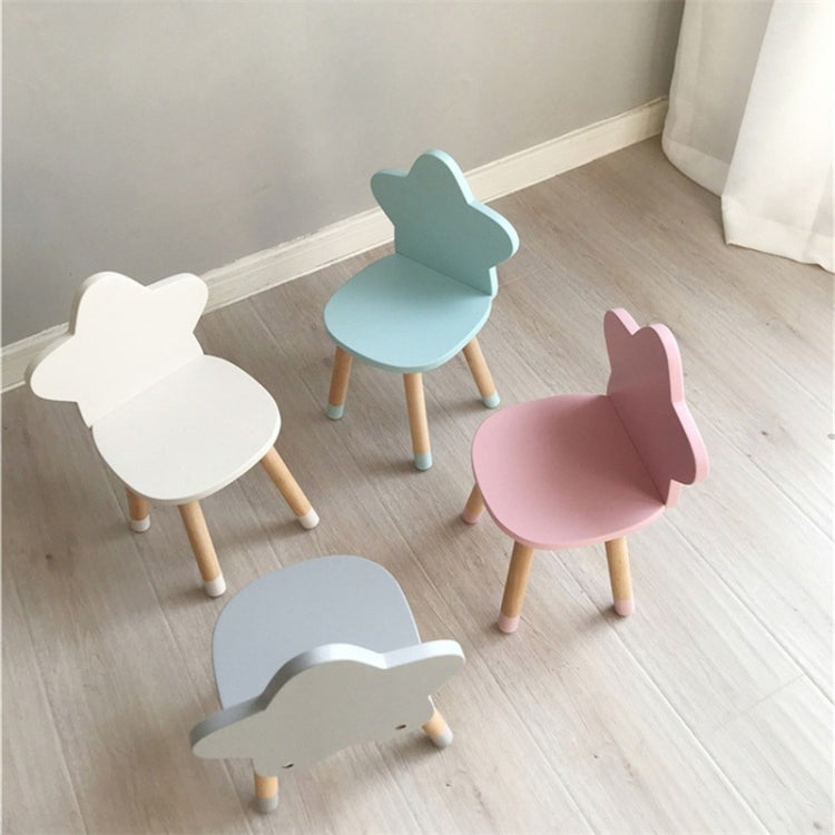 Nordic Style Backrest Wooden Stool Kids Furniture Shoes Bench Child Desk Chair Nursery Decoration Chai'r(White)