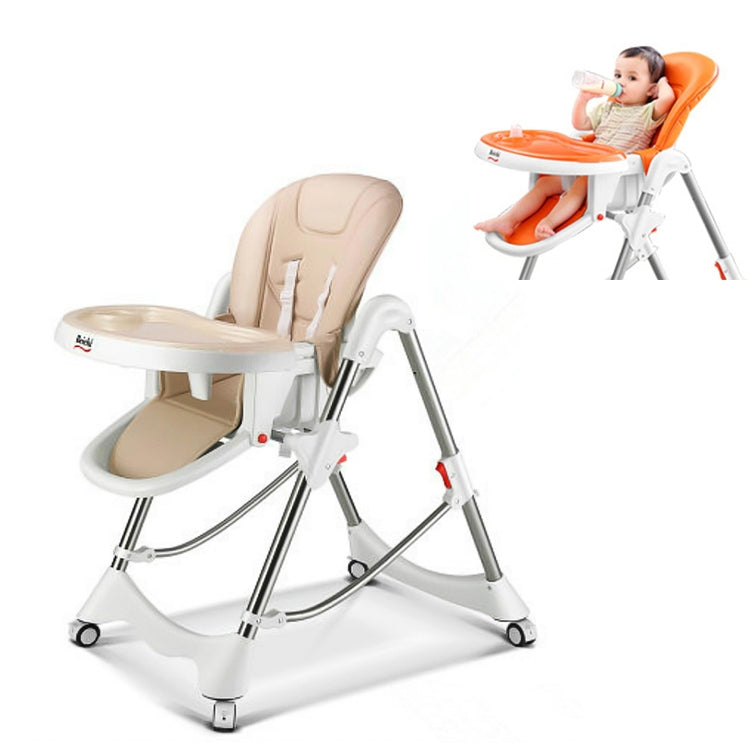 Multifunctional Portable Folding Foldable Baby Dining Chair(Brown)