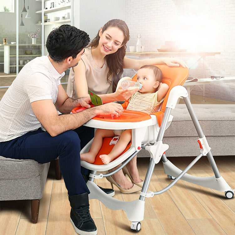 Multifunctional Portable Folding Foldable Baby Dining Chair(Brown)