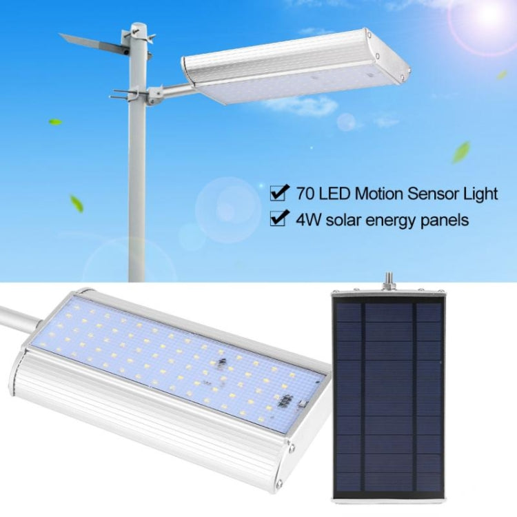 70 LEDs Solar Lamp Outdoor Waterproof Aluminum Alloy Remote Control Motion Sensing Street Lamp