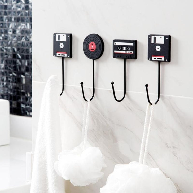 Minimalist Home Decoration Retro Tape Disk Decorative Wall Hooks(Cassette Tape Style)