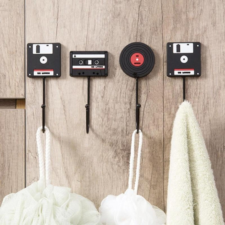 Minimalist Home Decoration Retro Tape Disk Decorative Wall Hooks(Cassette Tape Style)