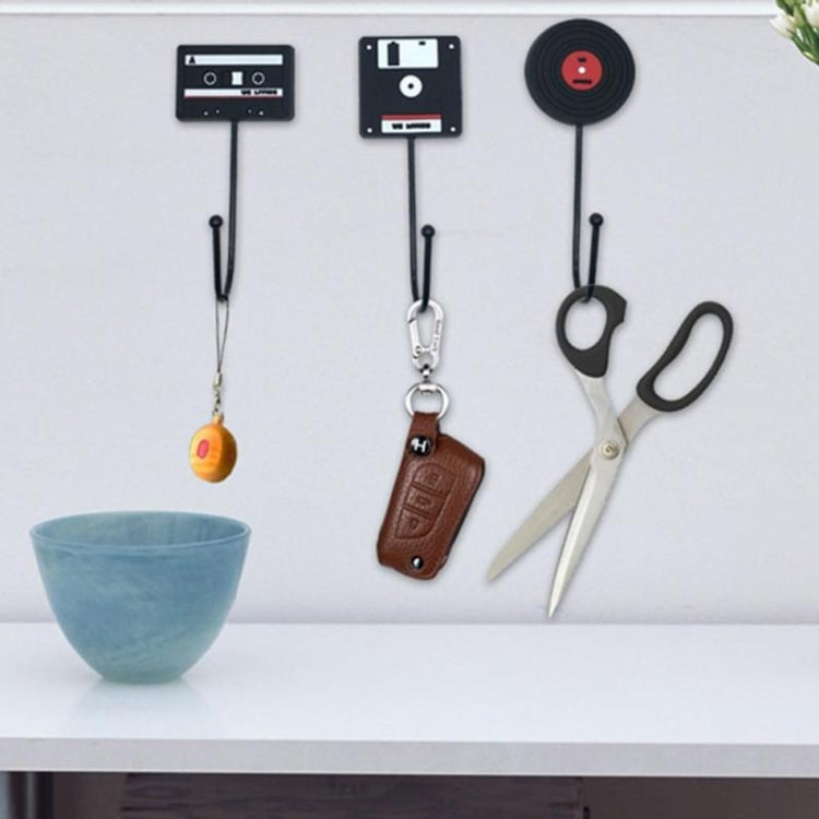Minimalist Home Decoration Retro Tape Disk Decorative Wall Hooks(Cassette Tape Style)