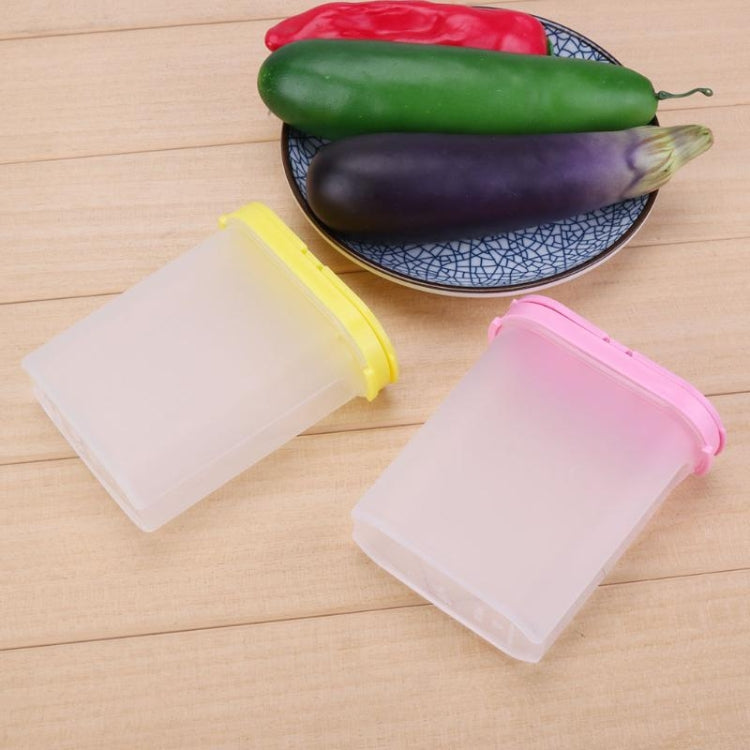 Creative Food Grade Plastic Oval Double Cover Seasoning Box Kitchen Utility(Yellow)