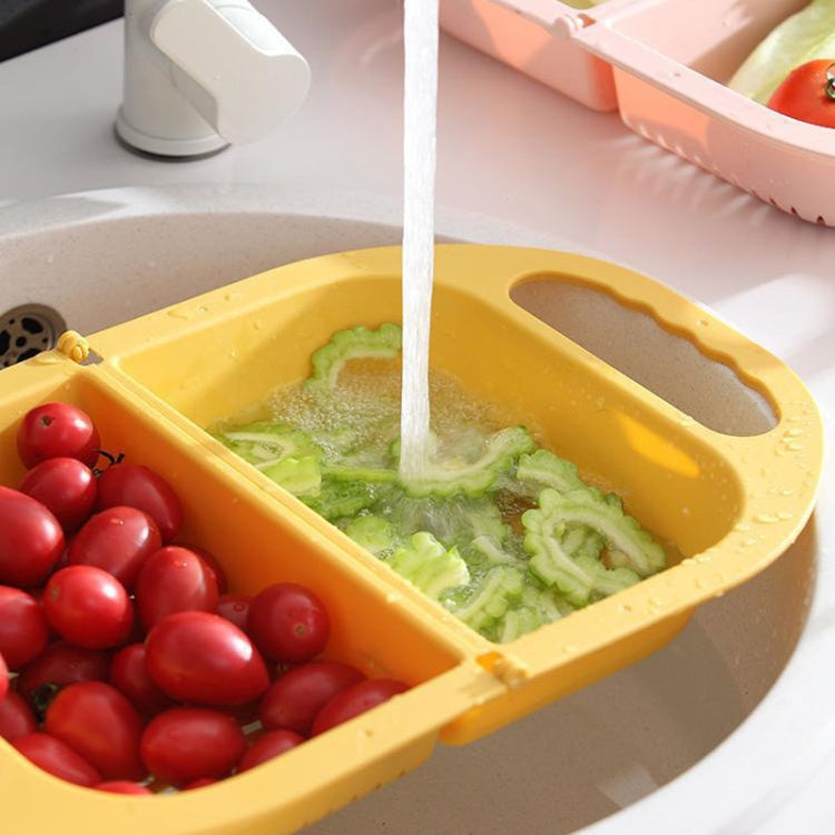Kitchen Household Creative Folding Fruit Basket Plastic Vegetable Draining Basket