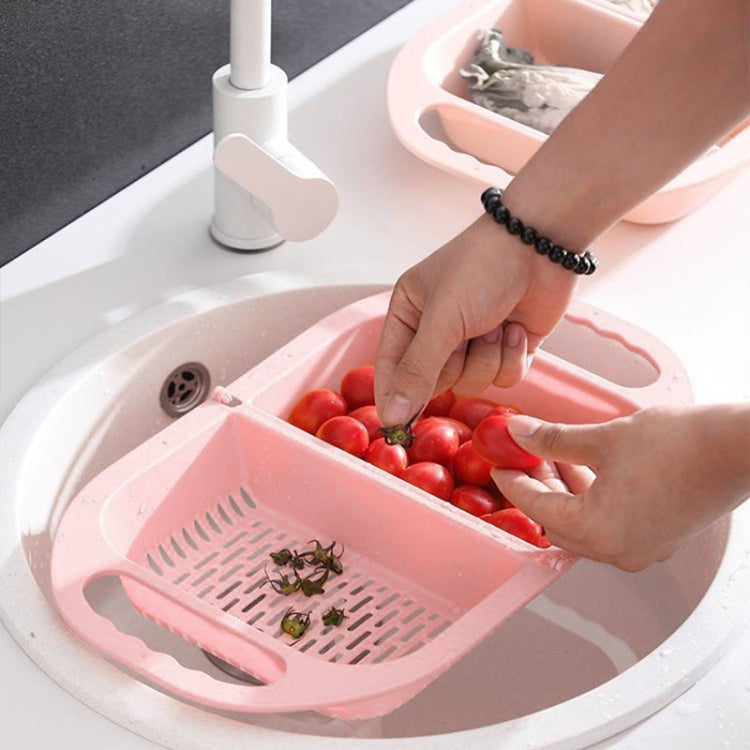 Kitchen Household Creative Folding Fruit Basket Plastic Vegetable Draining Basket