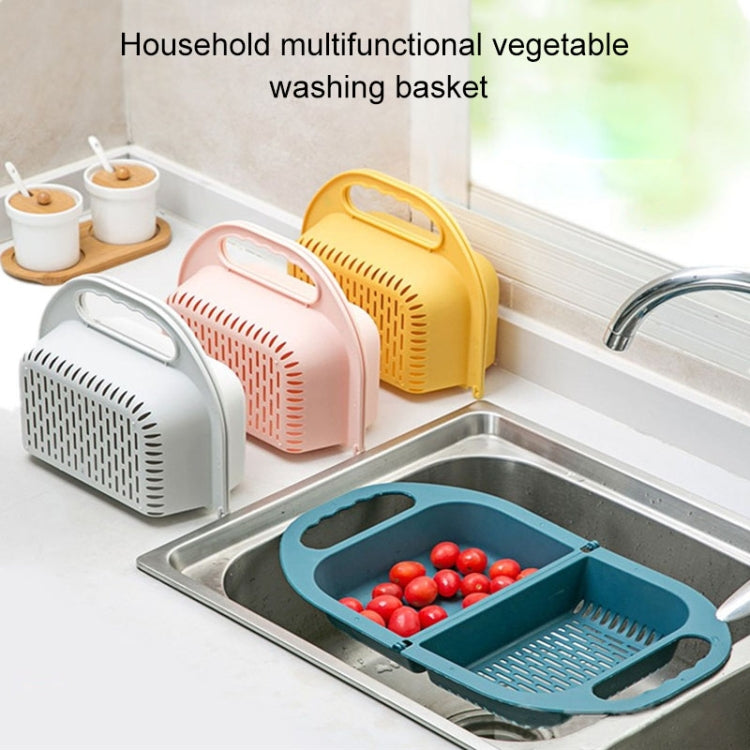 Kitchen Household Creative Folding Fruit Basket Plastic Vegetable Draining Basket