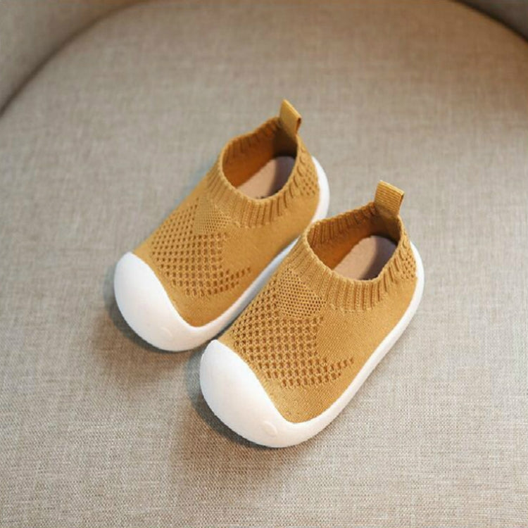 Infant Toddler Shoes Mesh Shoes Soft Bottom Non-slip, Size:16(Khaki)
