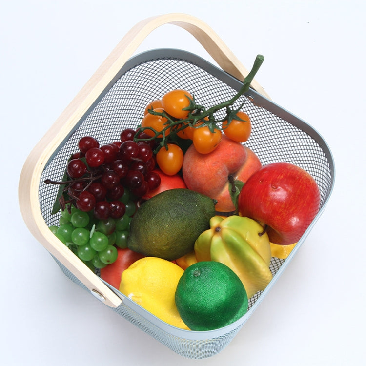Kitchen Portable Vegetable Washing Drain Basket Square Thick Storage Basket Household Fruit Basket