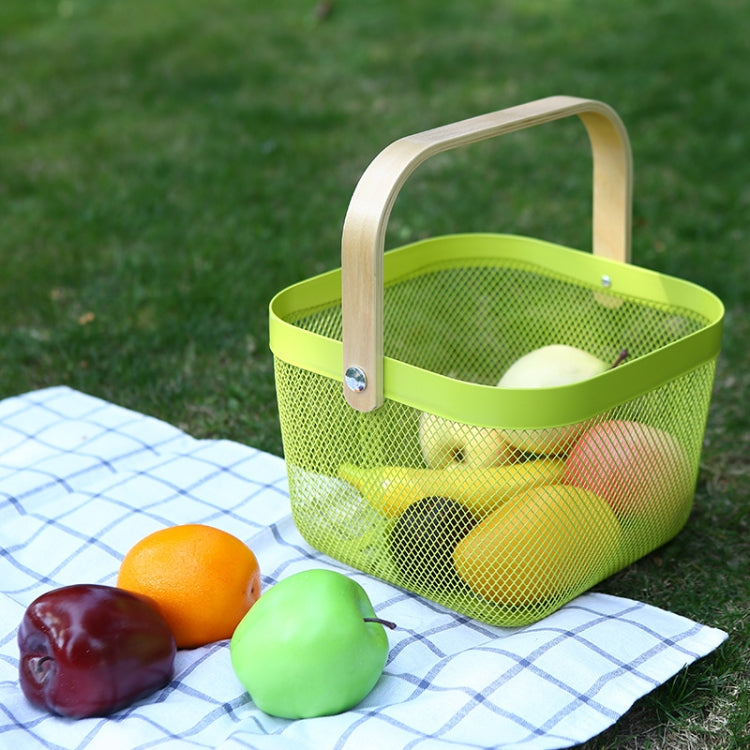Kitchen Portable Vegetable Washing Drain Basket Square Thick Storage Basket Household Fruit Basket