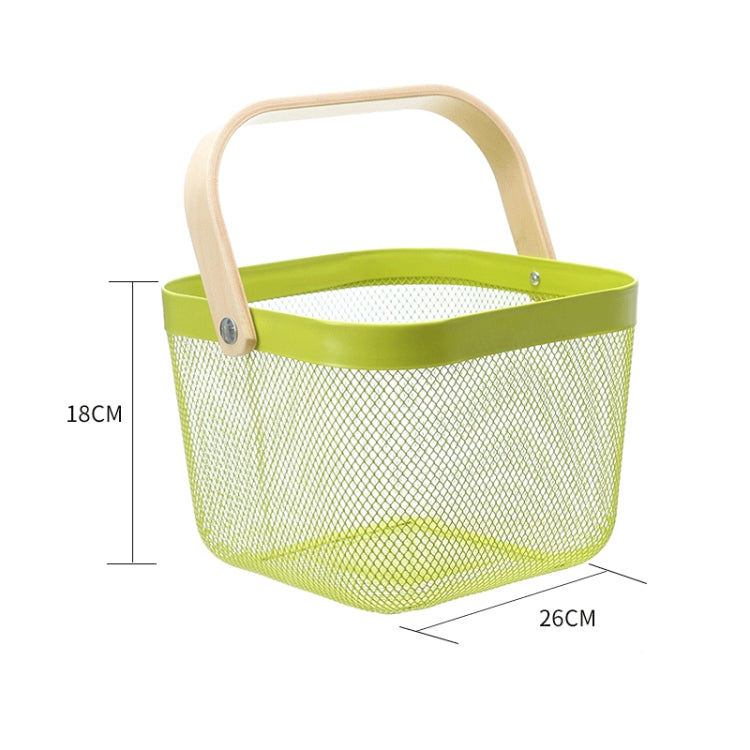 Kitchen Portable Vegetable Washing Drain Basket Square Thick Storage Basket Household Fruit Basket