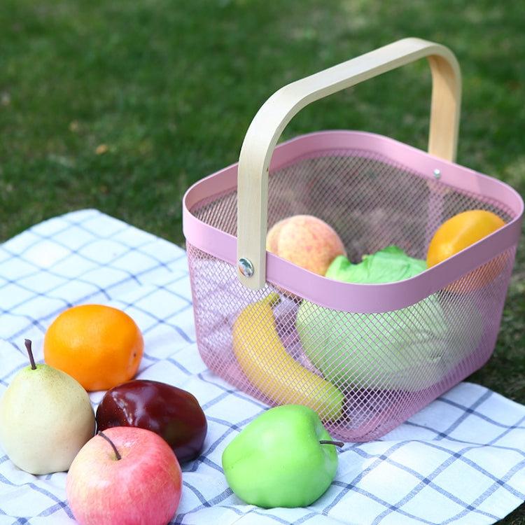 Kitchen Portable Vegetable Washing Drain Basket Square Thick Storage Basket Household Fruit Basket
