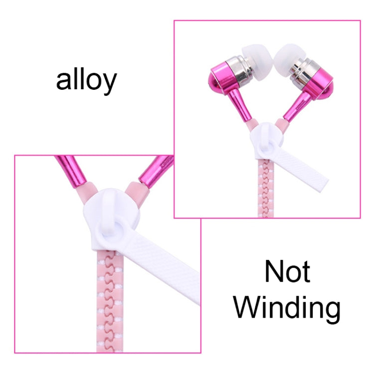Glowing Zipper Sport Music Wired Earphones for 3.5mm Jack Phones