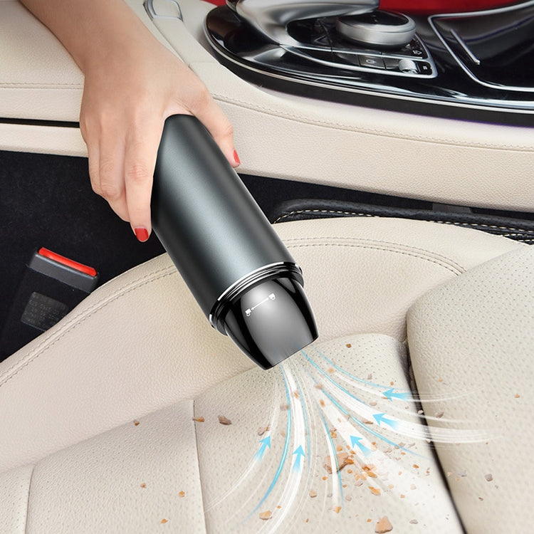 Car Vacuum Cleaner Wireless Charging Home Car Dual-purpose Powerful Small Hand-held Vacuum Cleaner With Safety Hammer