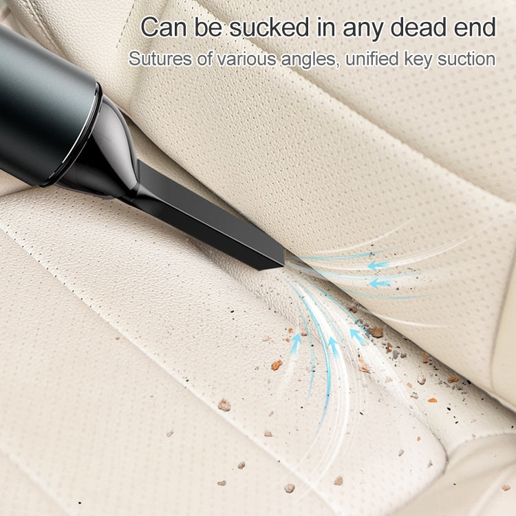 Car Vacuum Cleaner Wireless Charging Home Car Dual-purpose Powerful Small Hand-held Vacuum Cleaner With Safety Hammer