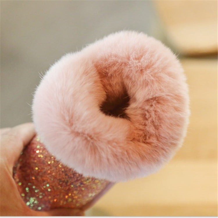 Girls Sequins Plus Velvet Warm Fur Snow Boots, Shoe Sizes:29