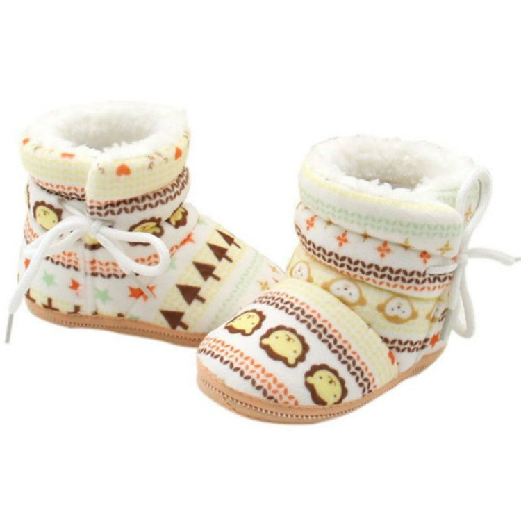 Baby Toddler  Shoes Thick Cotton Shoes Soft Bottom Warm High-top Children Shoes, Size:0-12 Month