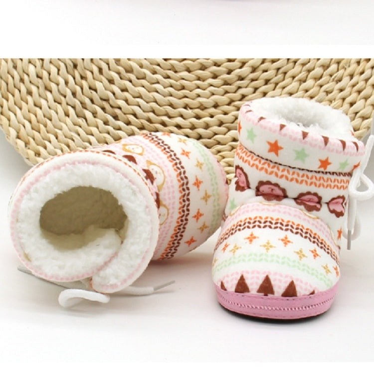 Baby Toddler  Shoes Thick Cotton Shoes Soft Bottom Warm High-top Children Shoes, Size:0-12 Month