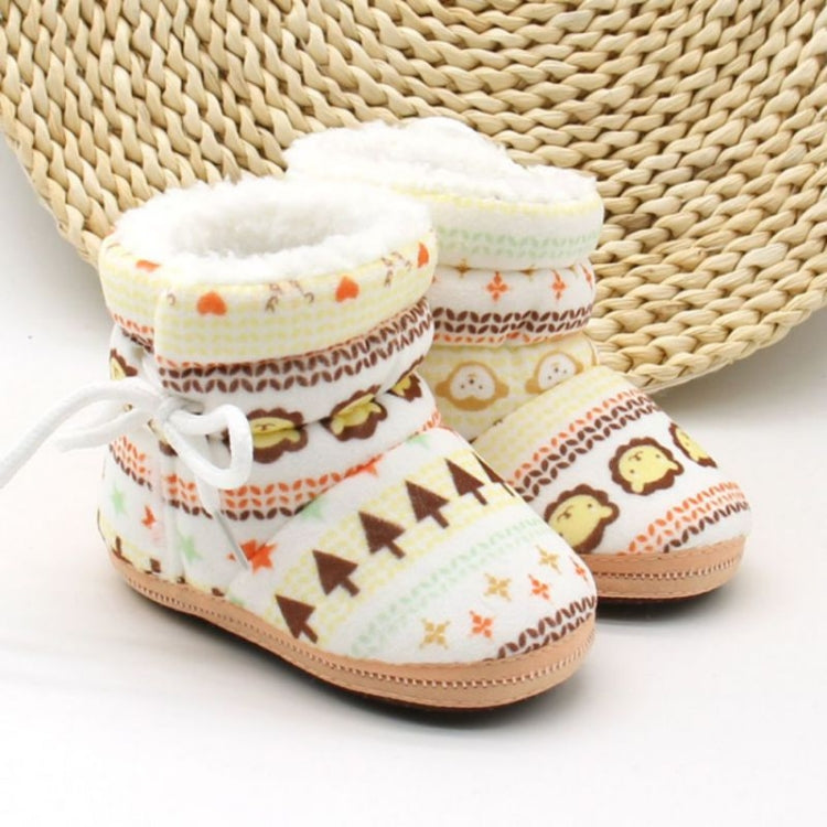 Baby Toddler  Shoes Thick Cotton Shoes Soft Bottom Warm High-top Children Shoes, Size:0-12 Month